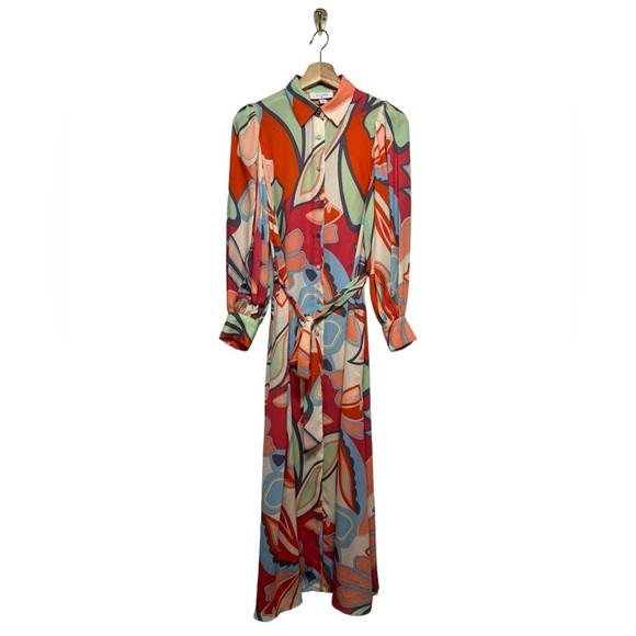 ALEXIS for Target Mixed Floral Long Sleeve Robe Dress Multi XS - Picture 5 of 13